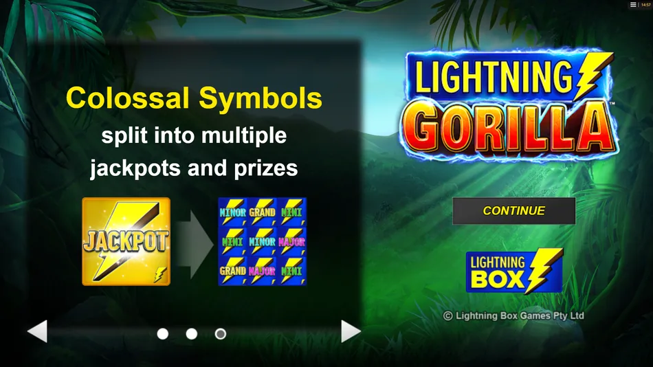 Colossal Jackpot symbol splitting into Mini Minor Major Grand tiles